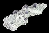 Purple Fluorite Crystals with Quartz and Calcite - China #146642-3
